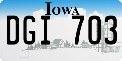 IA license plate DGI703