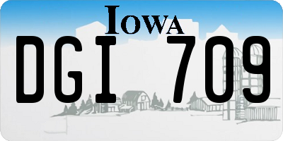 IA license plate DGI709