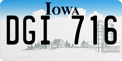 IA license plate DGI716