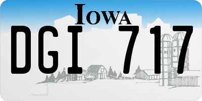 IA license plate DGI717