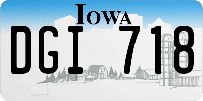 IA license plate DGI718