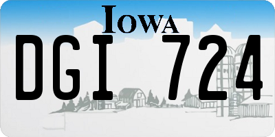 IA license plate DGI724