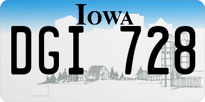 IA license plate DGI728