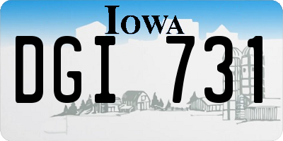 IA license plate DGI731