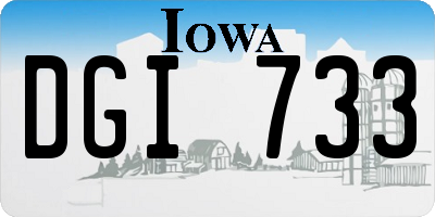 IA license plate DGI733