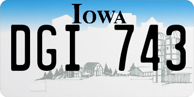 IA license plate DGI743