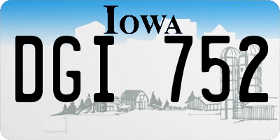 IA license plate DGI752