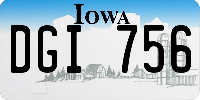 IA license plate DGI756