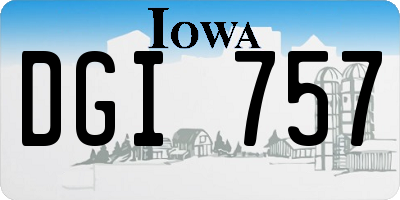 IA license plate DGI757