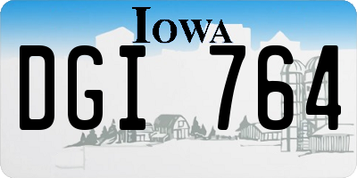 IA license plate DGI764