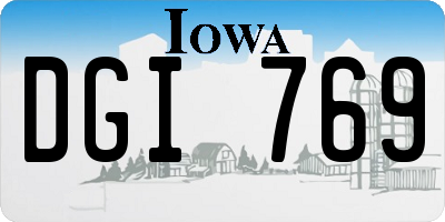 IA license plate DGI769