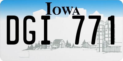 IA license plate DGI771