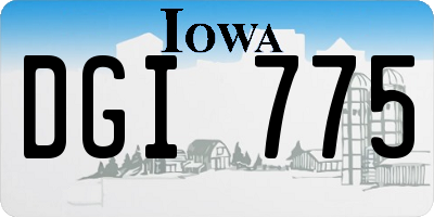 IA license plate DGI775