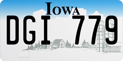IA license plate DGI779