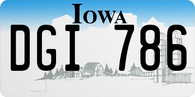 IA license plate DGI786