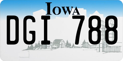 IA license plate DGI788