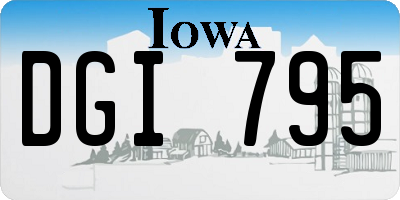 IA license plate DGI795