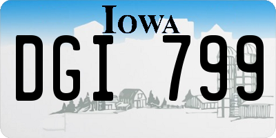 IA license plate DGI799