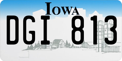 IA license plate DGI813