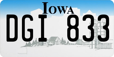 IA license plate DGI833
