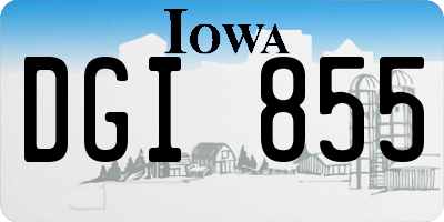 IA license plate DGI855