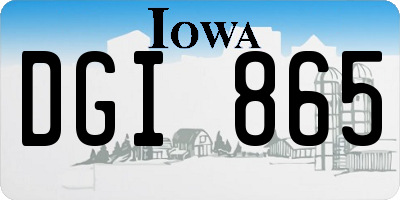 IA license plate DGI865
