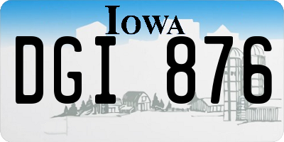 IA license plate DGI876