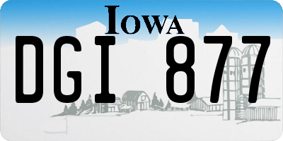 IA license plate DGI877