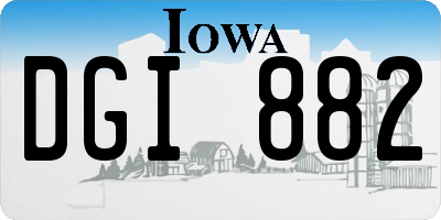 IA license plate DGI882