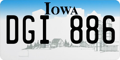 IA license plate DGI886