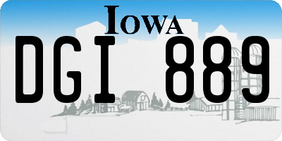 IA license plate DGI889