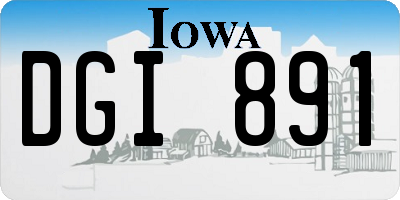 IA license plate DGI891