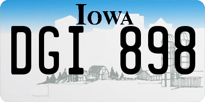 IA license plate DGI898