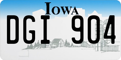 IA license plate DGI904