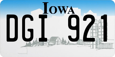 IA license plate DGI921