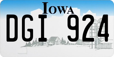 IA license plate DGI924