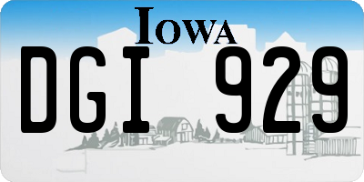 IA license plate DGI929