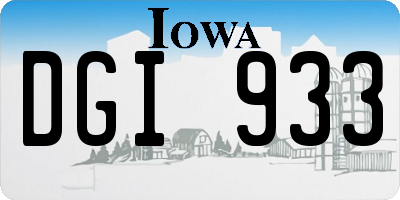 IA license plate DGI933