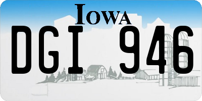 IA license plate DGI946