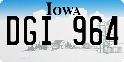 IA license plate DGI964