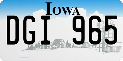 IA license plate DGI965