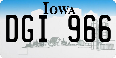 IA license plate DGI966