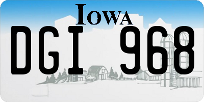 IA license plate DGI968