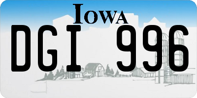 IA license plate DGI996