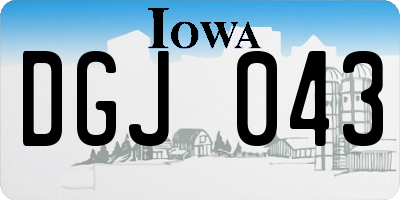 IA license plate DGJ043