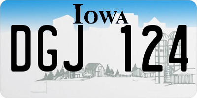 IA license plate DGJ124