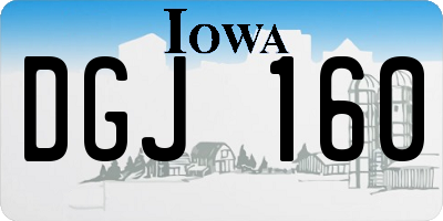 IA license plate DGJ160