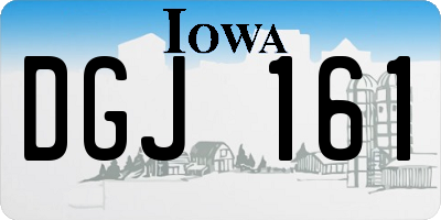 IA license plate DGJ161