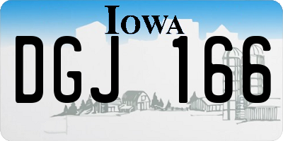 IA license plate DGJ166