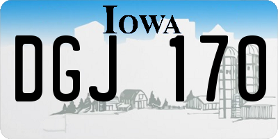 IA license plate DGJ170